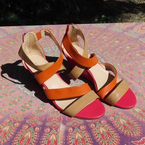 Nine West Multi Color Wedge Sandal
